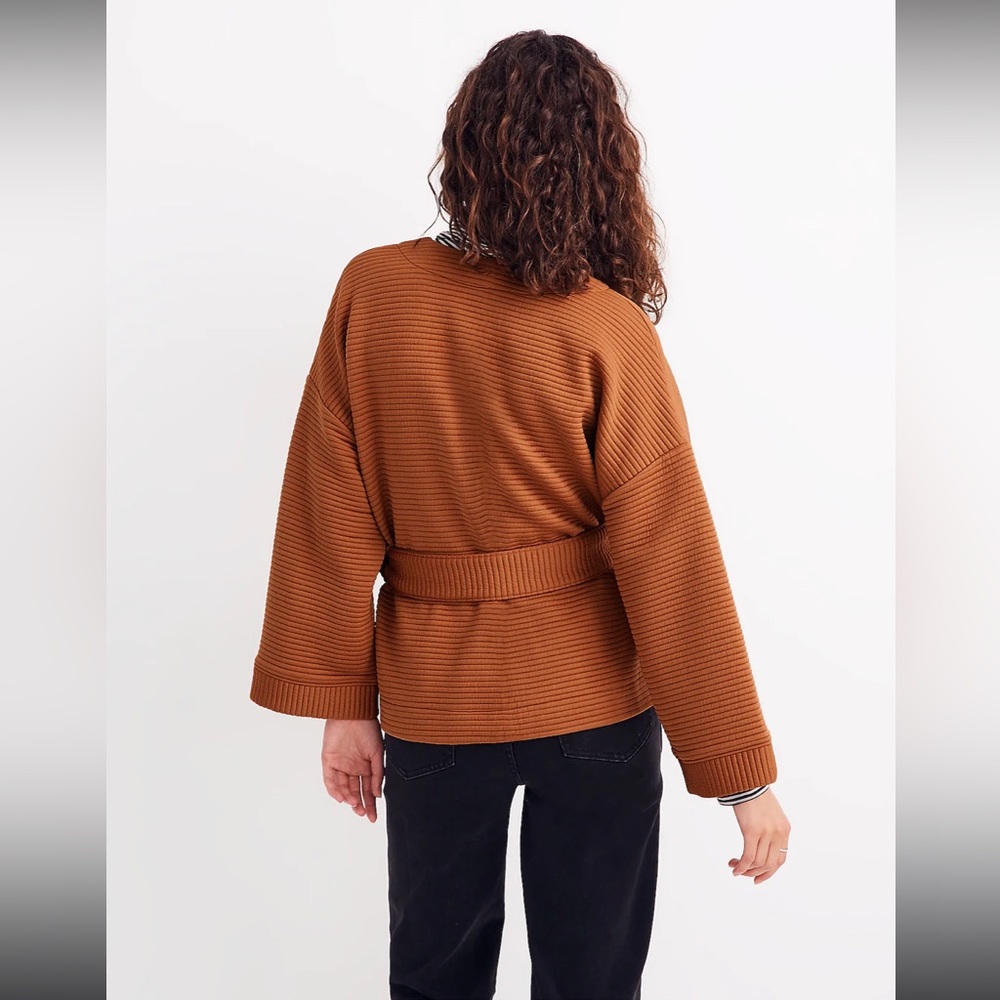 Texture & Thread Quilted Wrap Jacket - Picture 4 of 10